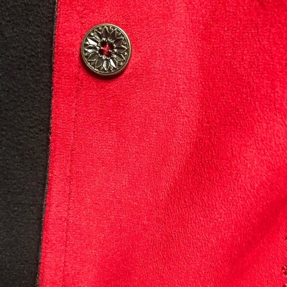 Relaxed RED Burgundy Alfred Dunner Size 6P Faux Suede  Blazer - Picture 10 of 17